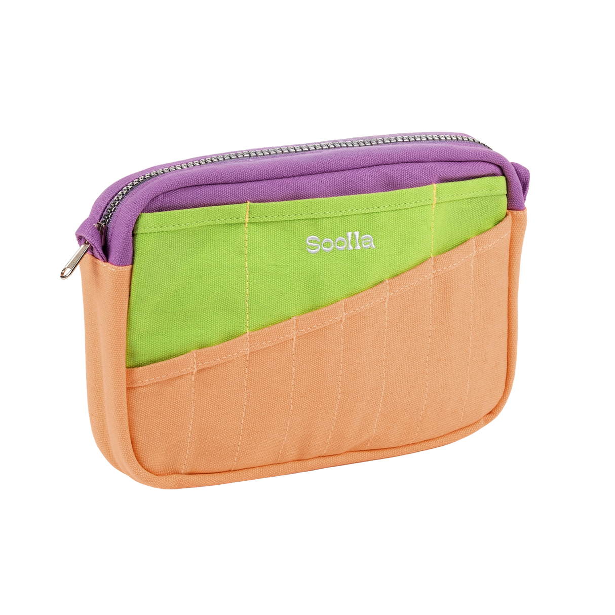 A compact carry-all pouch for artists, makers, and stationary lovers who appreciate a little order in their chaos. Structured enough to hold its form, soft enough to fit anywhere, and fully machine-washable for the days that get a little messy — your tools, pens, and creative essentials stay safe, visible, and ready wherever you go.
Inside, 20 pockets make space for art supplies, stationary essentials, and an A5 notebook, all secured by a smooth YKK zipper. Sized to fit within larger bags or carry on its o