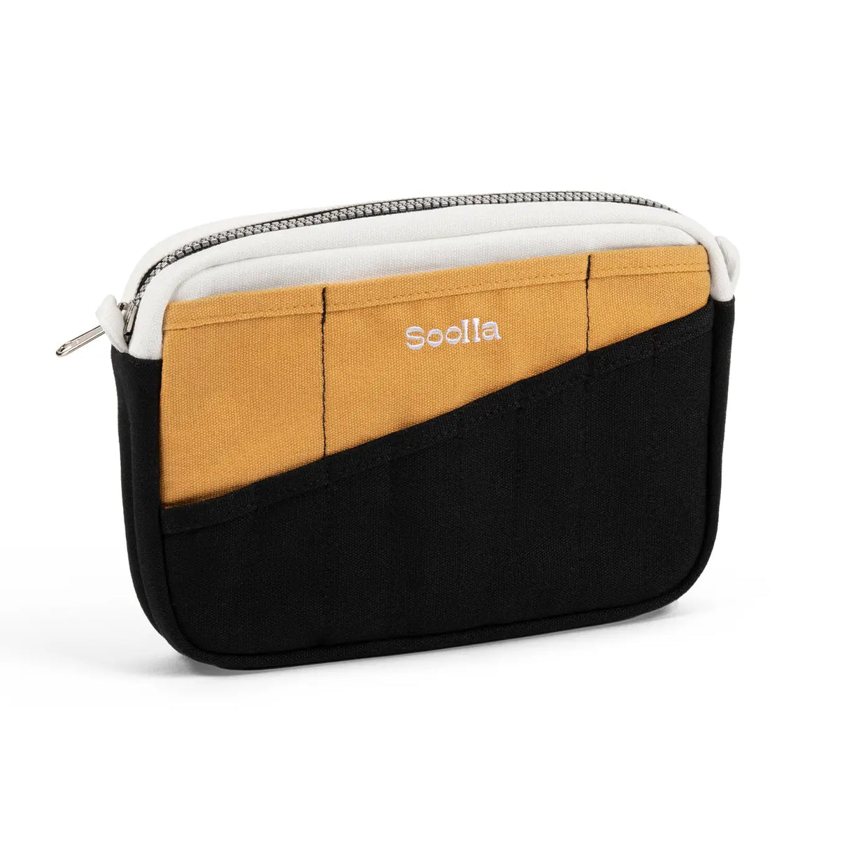 A compact carry-all pouch for artists, makers, and stationary lovers who appreciate a little order in their chaos. Structured enough to hold its form, soft enough to fit anywhere, and fully machine-washable for the days that get a little messy — your tools, pens, and creative essentials stay safe, visible, and ready wherever you go.
Inside, 20 pockets make space for art supplies, stationary essentials, and an A5 notebook, all secured by a smooth YKK zipper. Sized to fit within larger bags or carry on its o