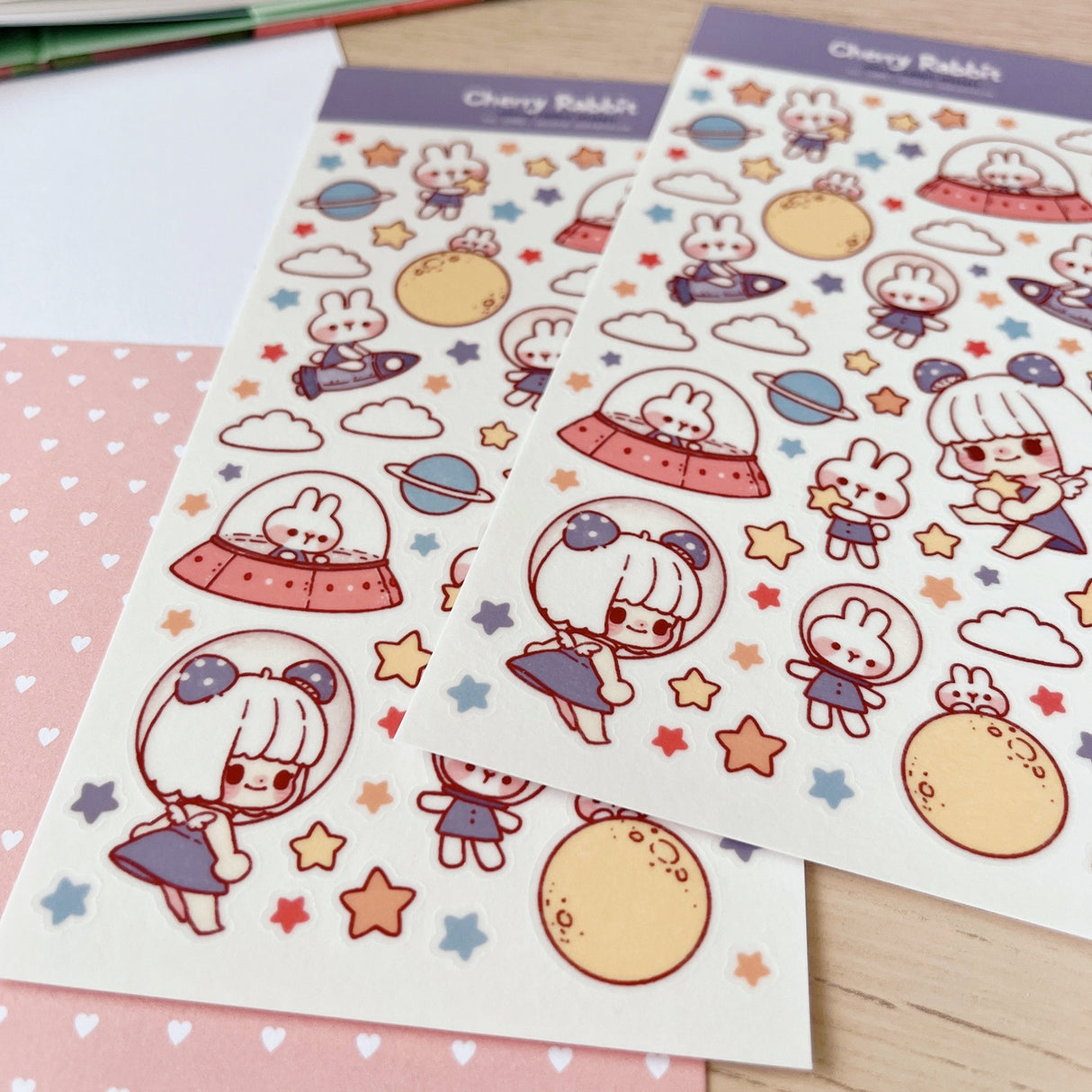 Cherry Rabbit Space Adventure Sticker