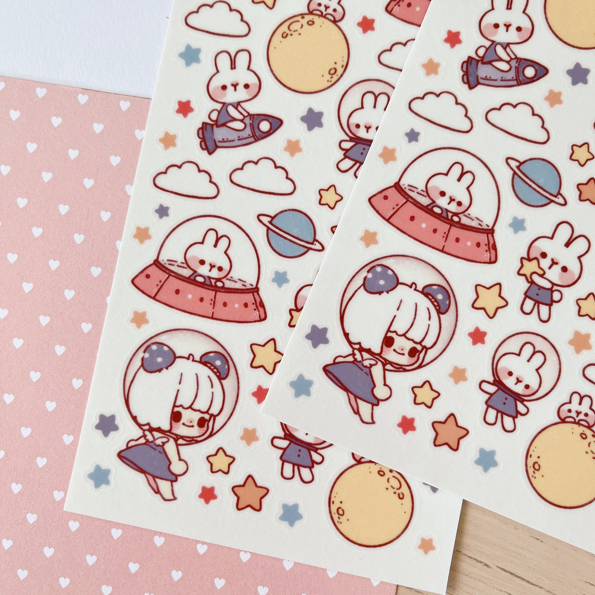 Cherry Rabbit Space Adventure Sticker