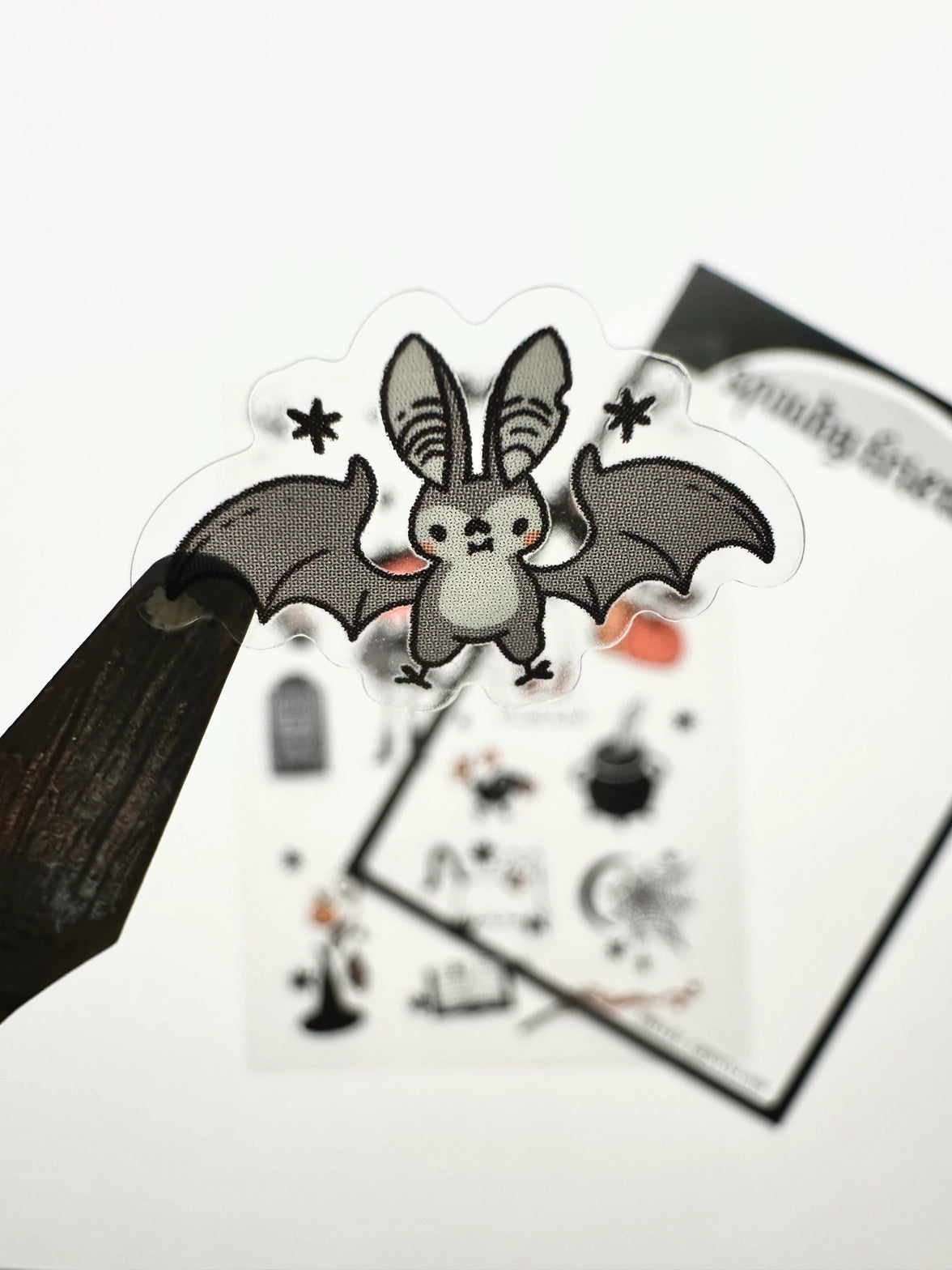 The Spooky Friends sticker sheet has illustrations by Shelley Couvillion. I draw everything myself! No AI here. This set pairs perfectly with the Pumpkin and Spice stamp washi tape. Perfect for journaling, especially for those of us with a goth or fantasy or dark academia aesthetic. Or maybe if you just love Halloween all year long. Spooky Cute humans assemble!