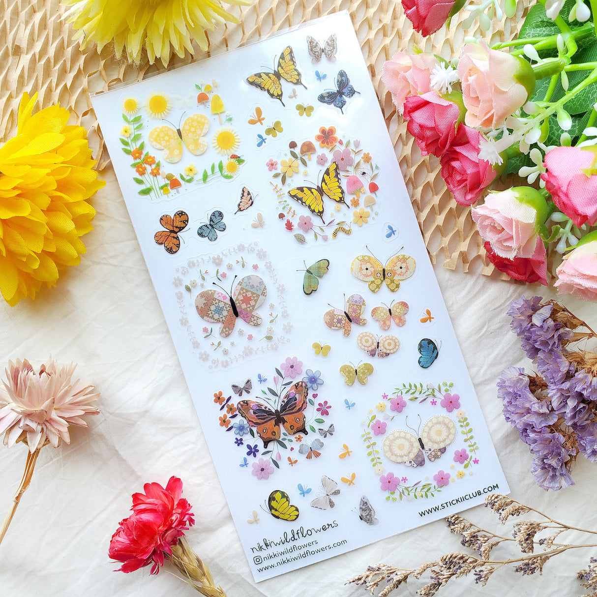 STICKII Spring Butterflies Sticker Sheet
