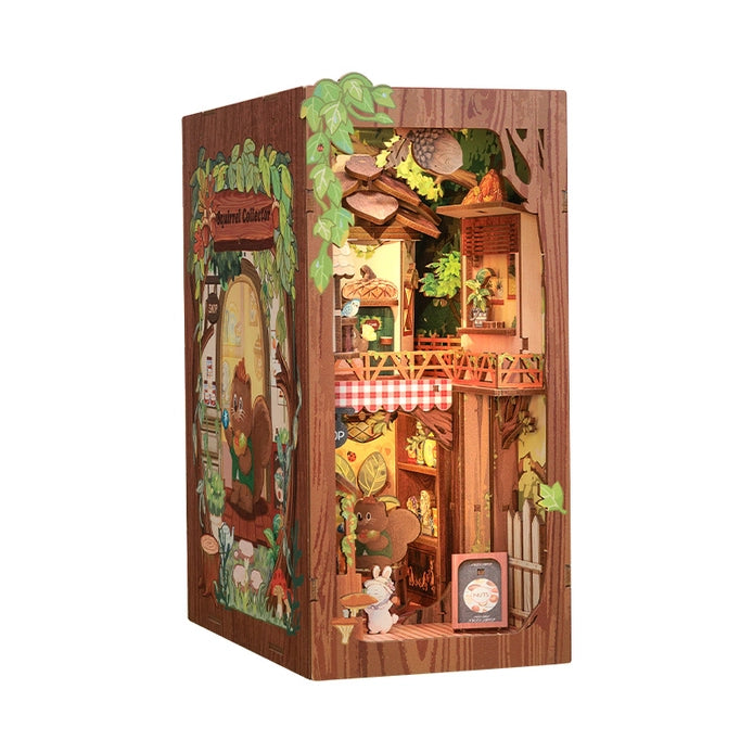 Squirrel Collector DIY Book Nook Kit with Dust Cover