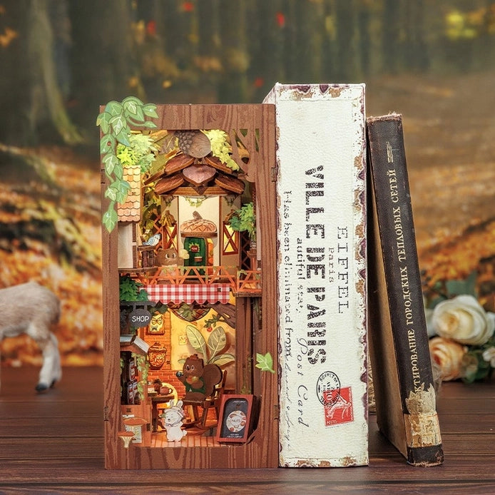 Squirrel Collector DIY Book Nook Kit with Dust Cover