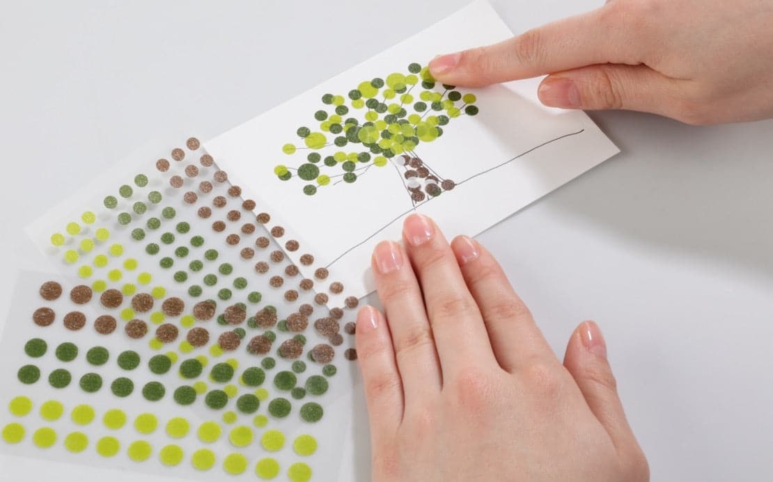 Stalogy Circular Masking Tape Patches 5mm - Shuffle Tree