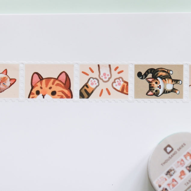 Tabby Cats Stamp Washi Tape