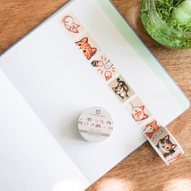 Tabby Cats Stamp Washi Tape Thousand Skies