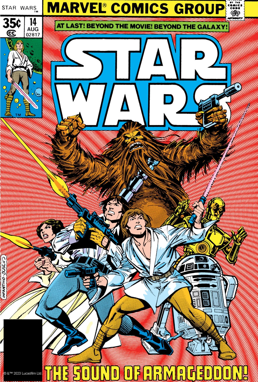 From the early adaptation of Star Wars: A New Hope in the 1970s through comics of the 1980s, 1990s, and 2000s, to the thrilling new adventures and characters of today, this box set of 100 collectible postcards showcases the best comic book covers to celebrate a galaxy far, far away . . .
The Star Wars comic series has been one of the most popular comics since its first issue debuted in 1977. Beloved by fans for its supplemental storytelling and galaxy-building, the series has introduced numerous character