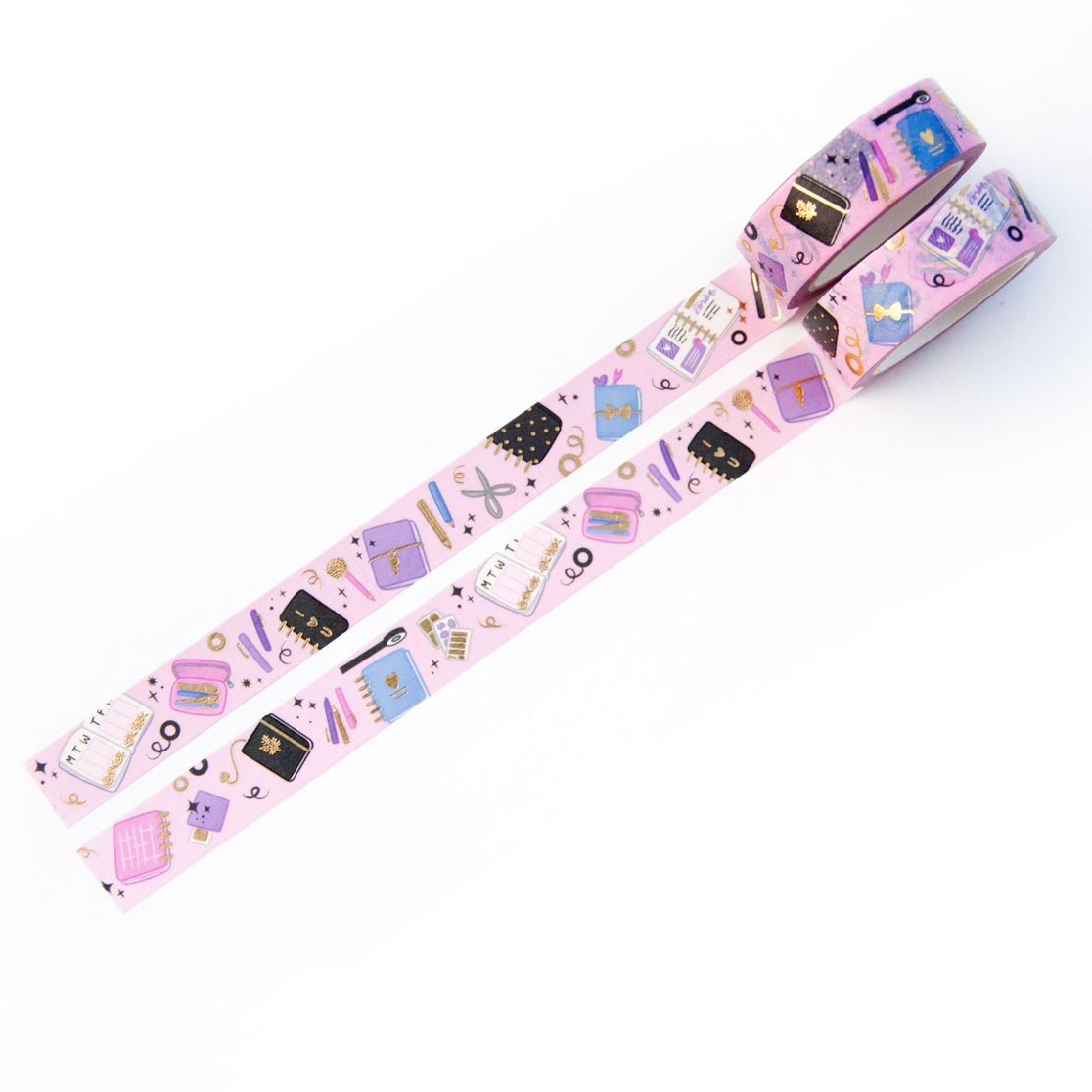 Cinta adhesiva washi con motivos de papelería