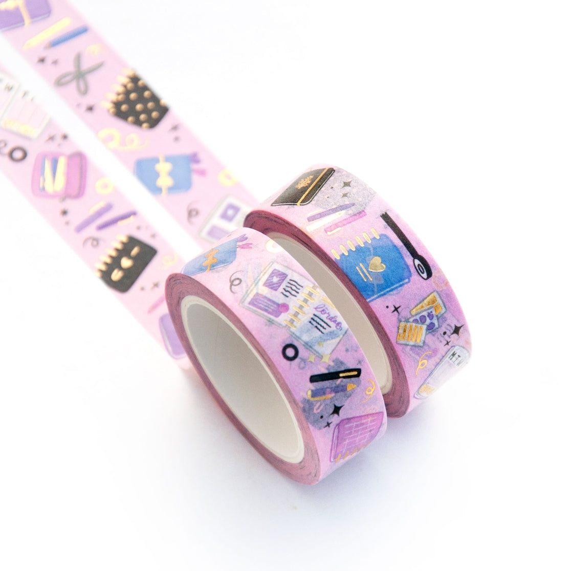 Cinta adhesiva washi con motivos de papelería