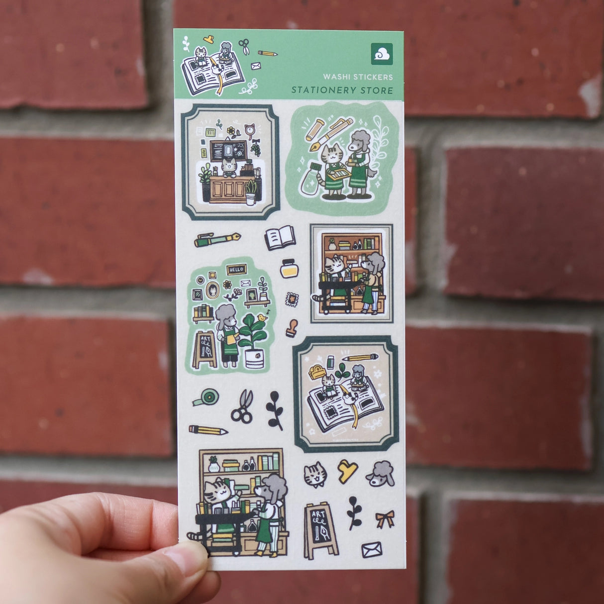 Sticker Sheet: 6 x 3 inches
Sticker Sheet Package: 7 x 3 inches
Printed in China
Design © Thousand Skies