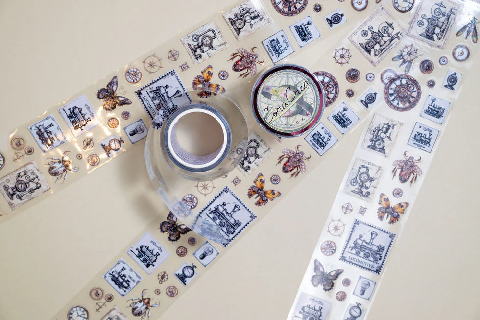CoraCreaCrafts Steampunk Transparent PET Tape