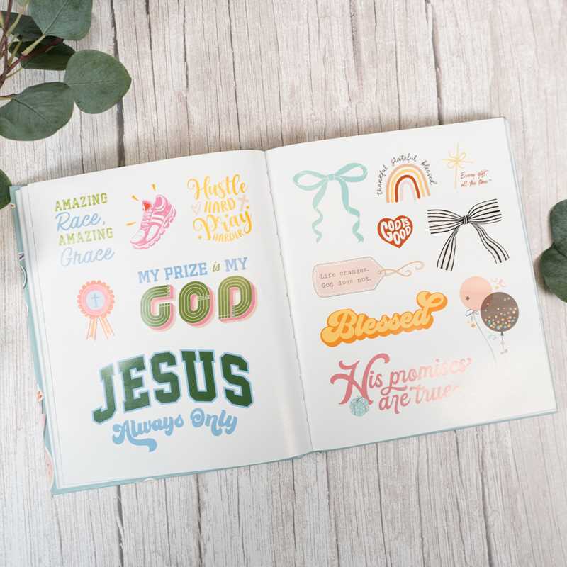 Celebrate your faith and add more inspiration to your world with this beautiful collection of 600 uplifting faith-inspired stickers for crafters, scrapbookers, or anyone who just loves stickers.
The back of an envelope that carries an encouraging card. A packed lunch that needs some extra punch. A journal capturing a faith journey. The mirror a daughter spends lots of time in front of. A go-everywhere drink tumbler or laptop. Stickers can pop up in many places reminding us of God’s promises. This special c
