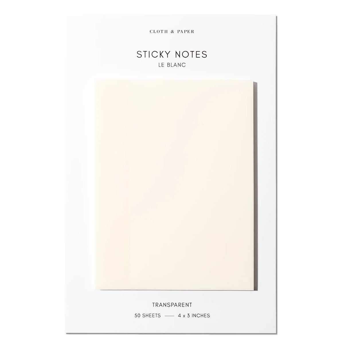Transparent Rectangular Sticky Notes | Le Blanc | 4x3