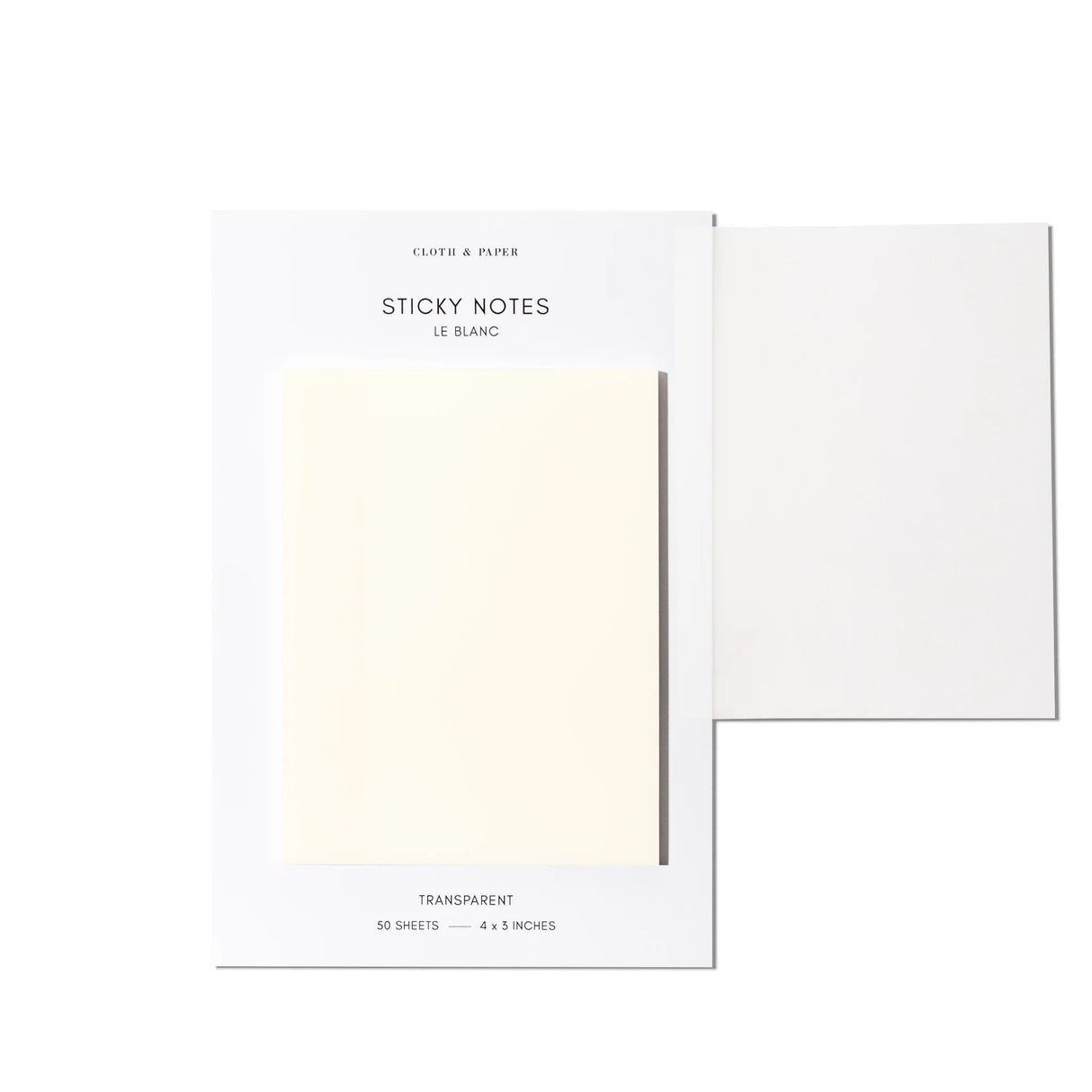 Transparent Rectangular Sticky Notes | Le Blanc | 4x3