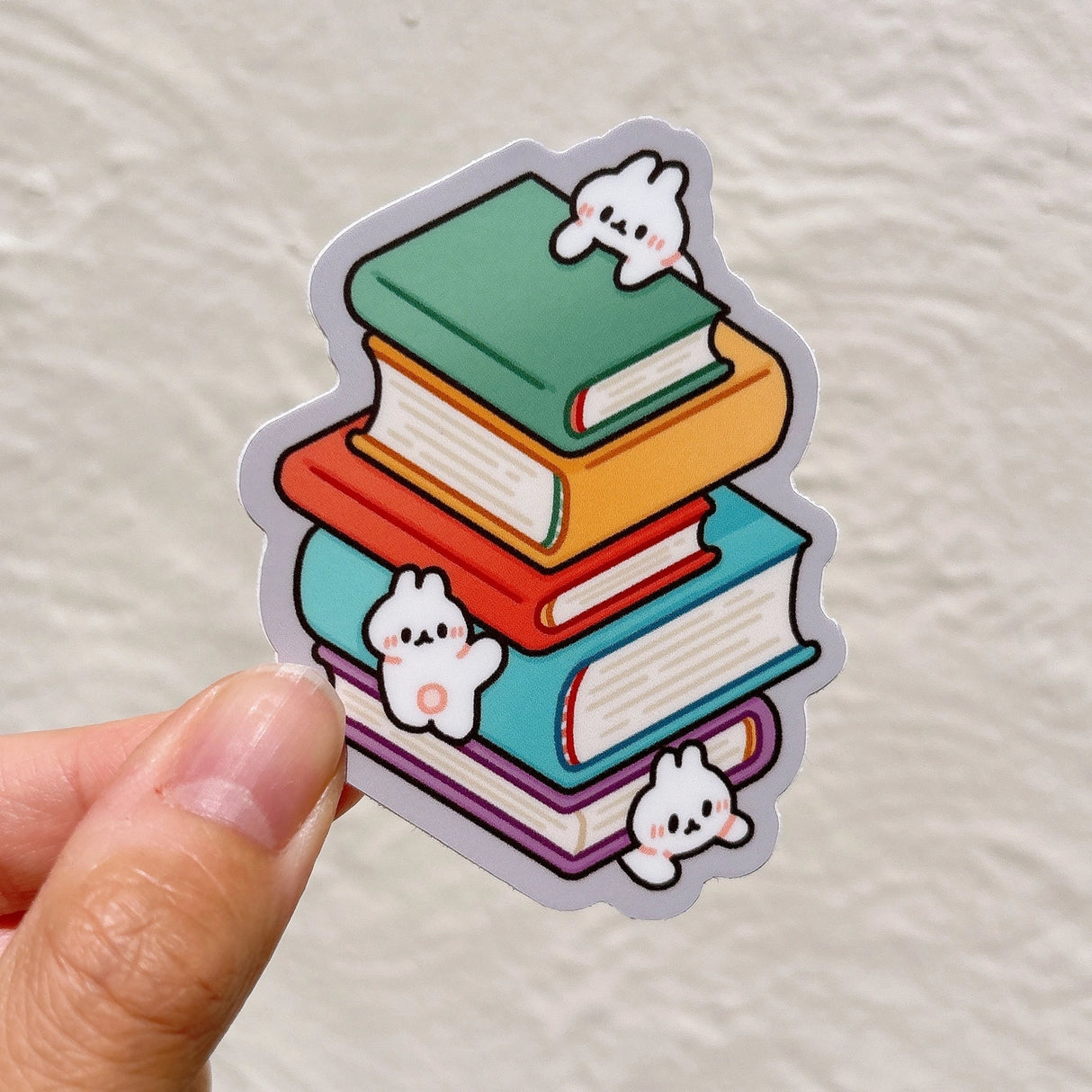 StickyRiceCo Vinyl Sticker - Bunnies and Books