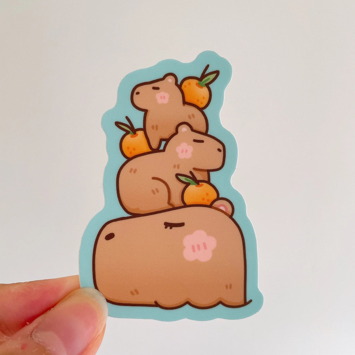 StickyRiceCo Vinyl Sticker - Capybara Stack