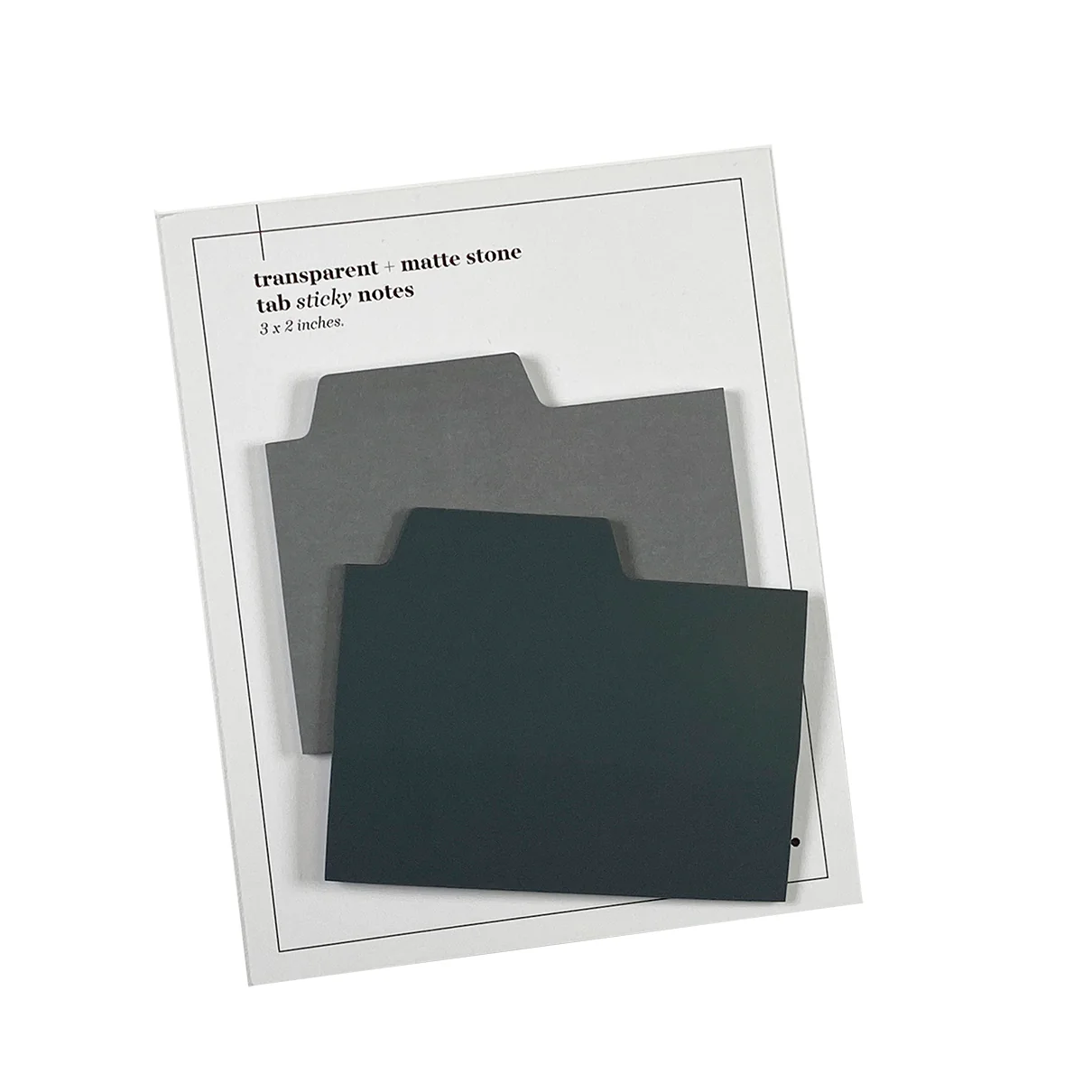 Blank Tab Sticky Note Set - Stone