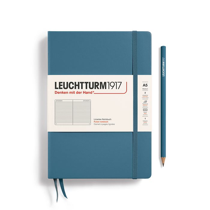 Leuchtturm1917 Stone Blue Hardcover Notebook A5