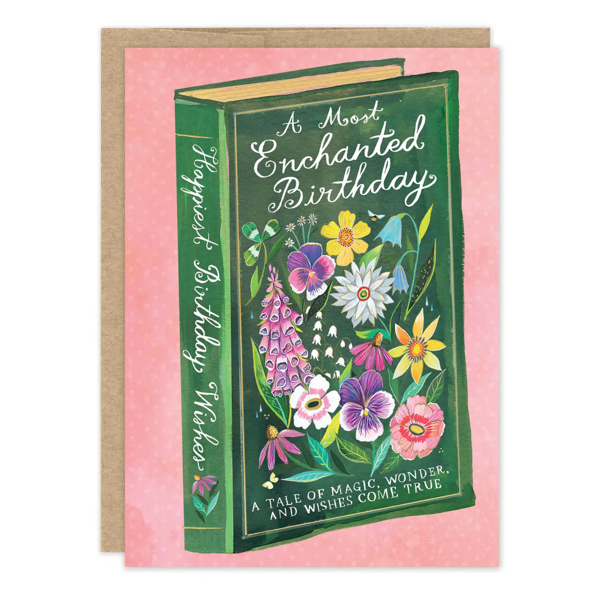 Storybook Enchanted Birthday Card
Inside verse: Wishing you a storybook day!
• Gold foil details
• Illustrated by Katie Daisy
• Pre-priced
• Size: A6, 4.5" x 6.25"
• Paired with a kraft envelope
• Printed in the USA on beautiful FSC-certified 10% post-consumer waste recycled paper.
• Eco-friendly, 100% recyclable
• Plastic-free packaging
About The Artist: Katie Daisy was raised by the birds and warm breezes of small-town Lindenwood, Illinois, brought up among the wildflowers with roots planted deeply in