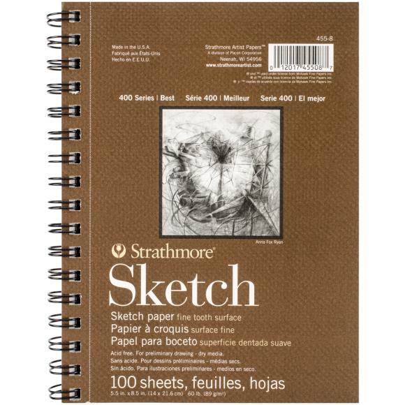Strathmore 400 Series Sketch Spiral Paper Pad 5.5"X8.5"