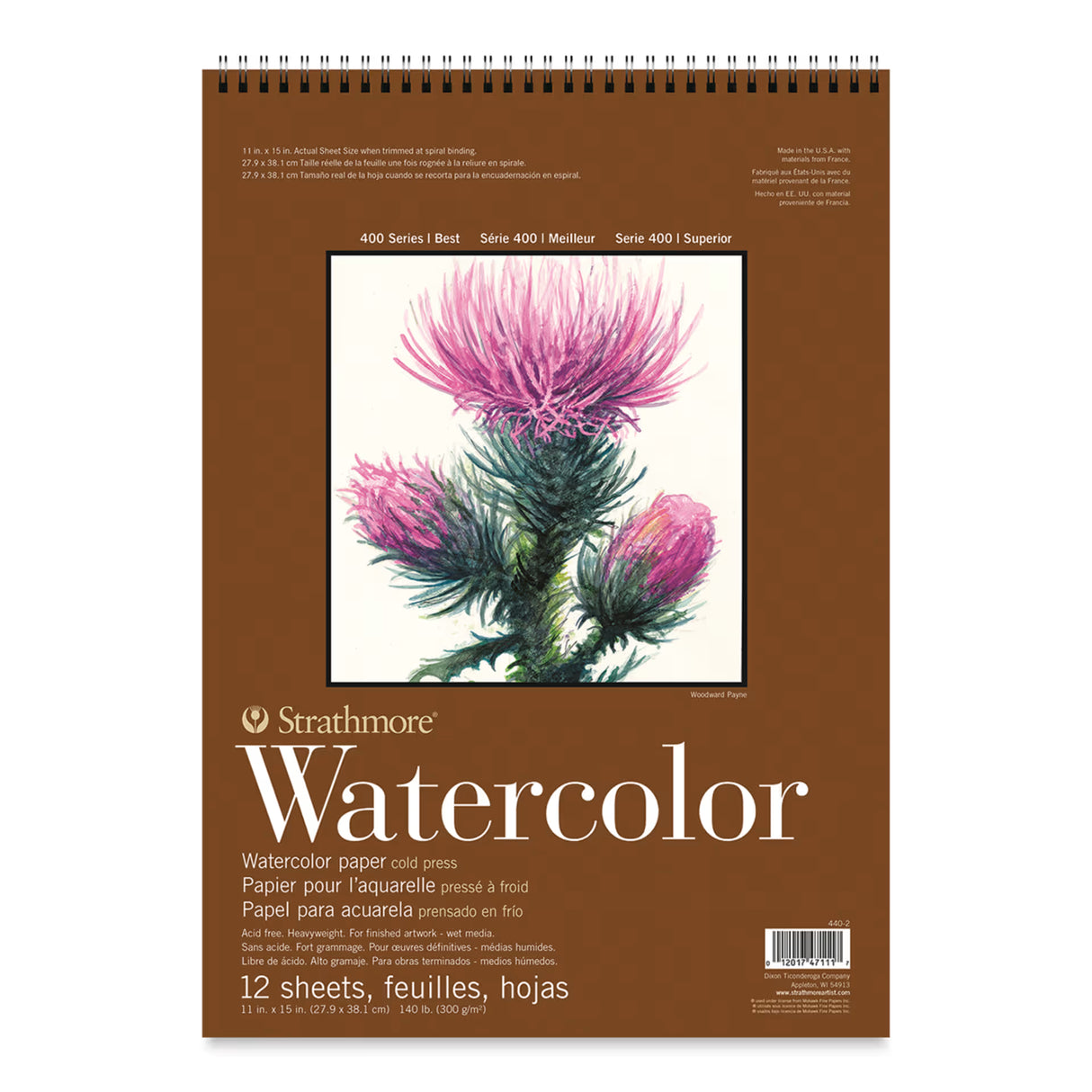 Strathmore 400 Series Watercolor Paper Pad Cold Press 11"X15