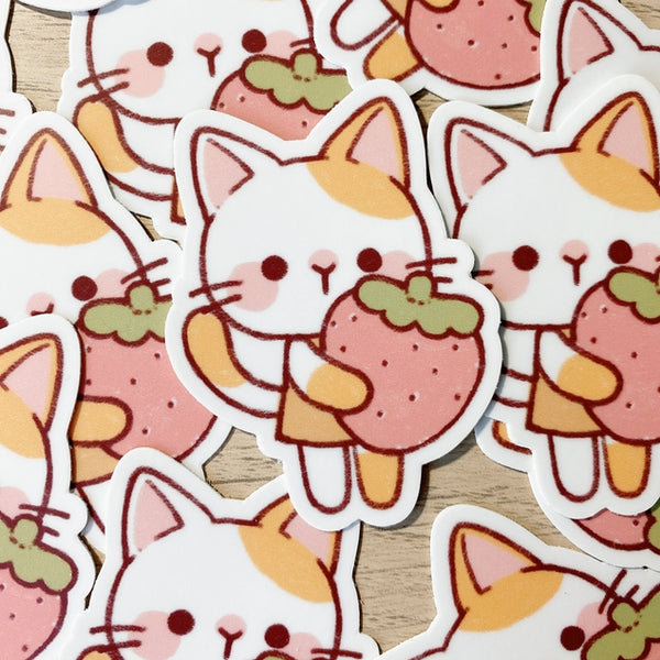 Strawberry Cat Sticker Cherry Rabbit