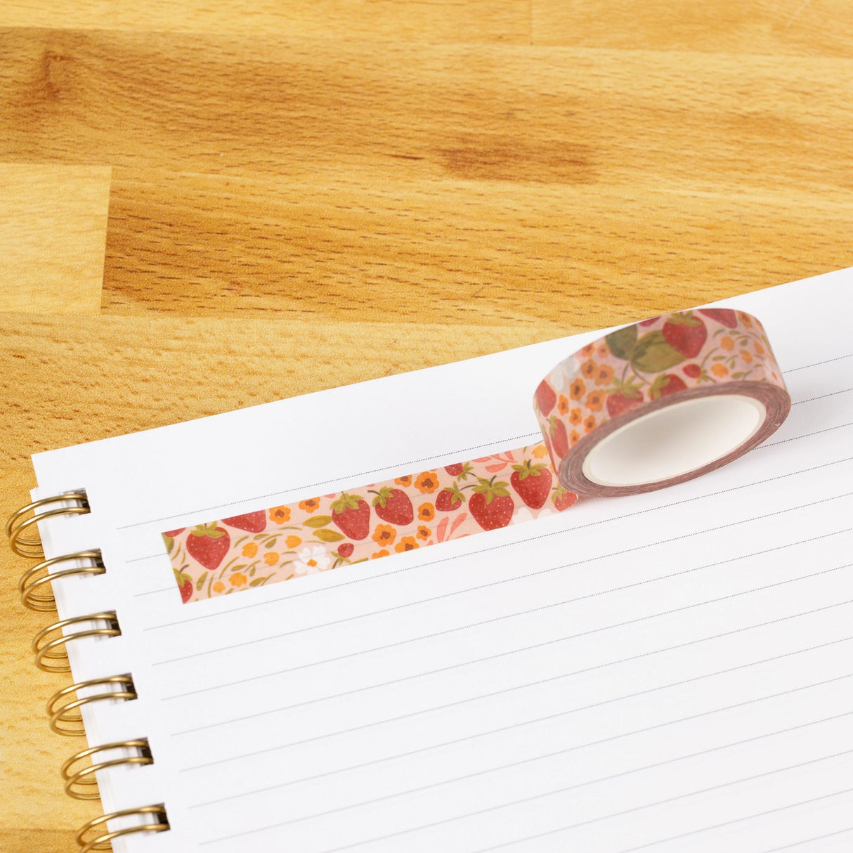 Strawberry Patch Washi Tape
Our washi tape is made for paper lovers, pen pals, and anyone who gets butterflies in the stationery aisle. Perfect for journaling, scrapbooking, decorating envelopes, or adding a personal touch to planners and calendars. It's gentle on paper, easy to tear by hand, and removable without leaving residue, so you can rearrange, redo, and re-stick as needed.
Design Features:
Each roll measures 15mm wide on a 10m roll
Full color repeating pattern
Washi tape dispenser packagin
