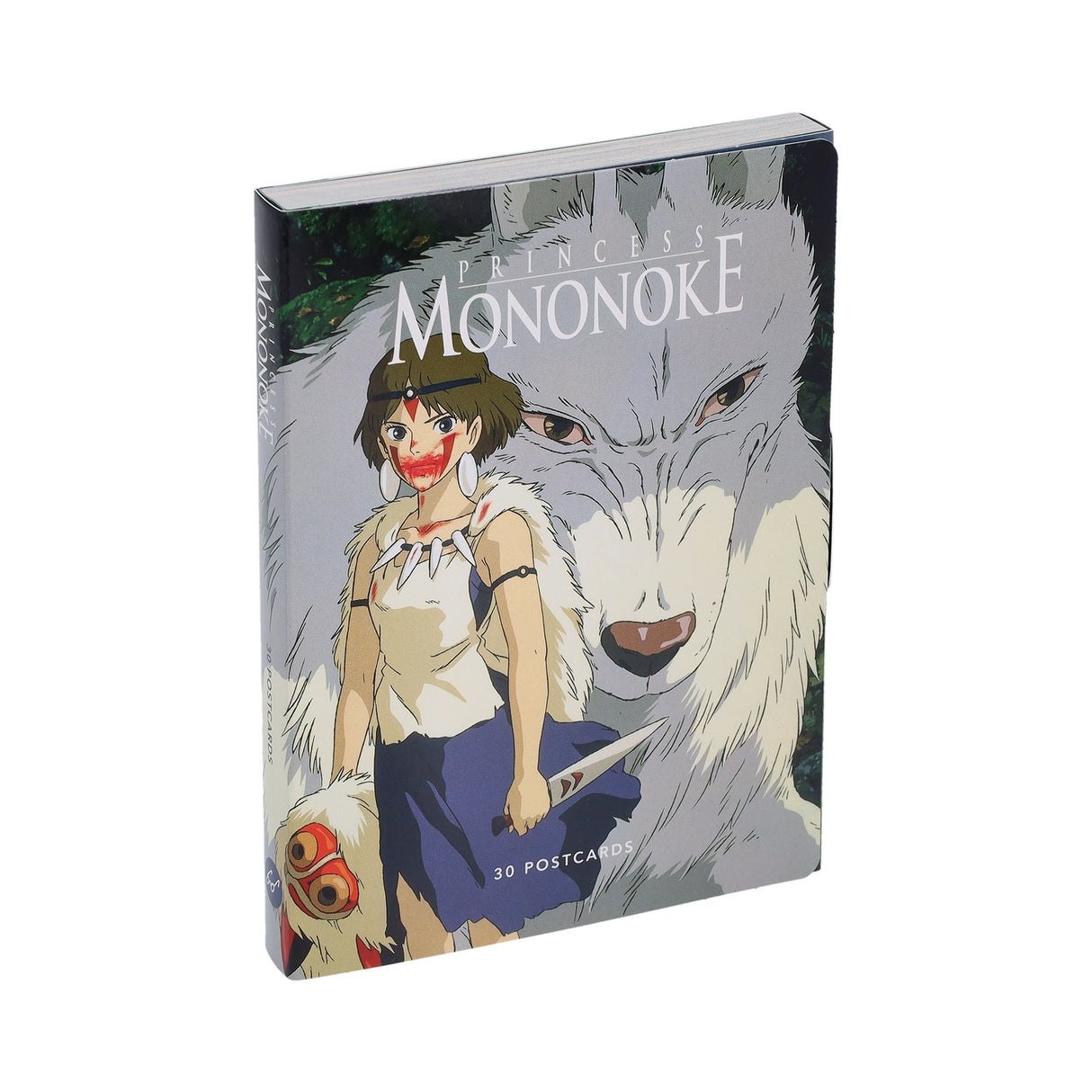 Embark on an exhilarating journey into Studio Ghibli’s historical fantasy film Princess Mononoke, the story of a cursed warrior, a young girl, and their pursuit to restore balance between humanity and nature, with this collection of postcards to keep or send.
Featuring 30 final frames from the film—all hand-drawn and gorgeously detailed—this postcard collection celebrates director Hayao Miyazaki’s epic masterpiece.
© 1997 Hayao Miyazaki/Studio Ghibli, ND
LUXE POSTCARD SET: This collectible package