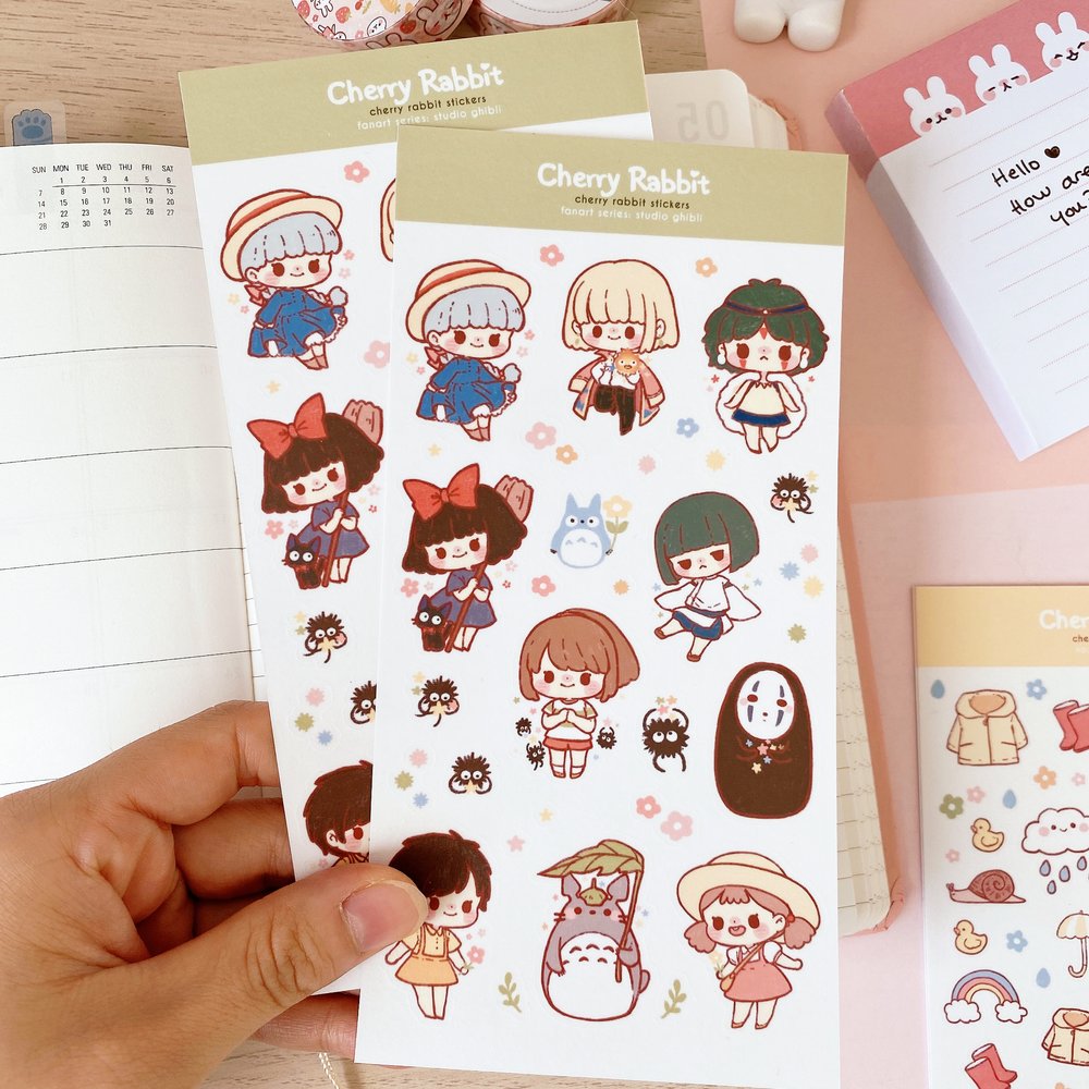 Cherry Rabbit Studio Ghibli Sticker Sheet