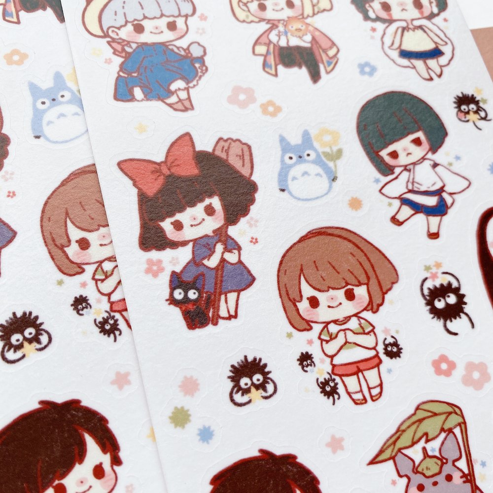 Cherry Rabbit Studio Ghibli Sticker Sheet