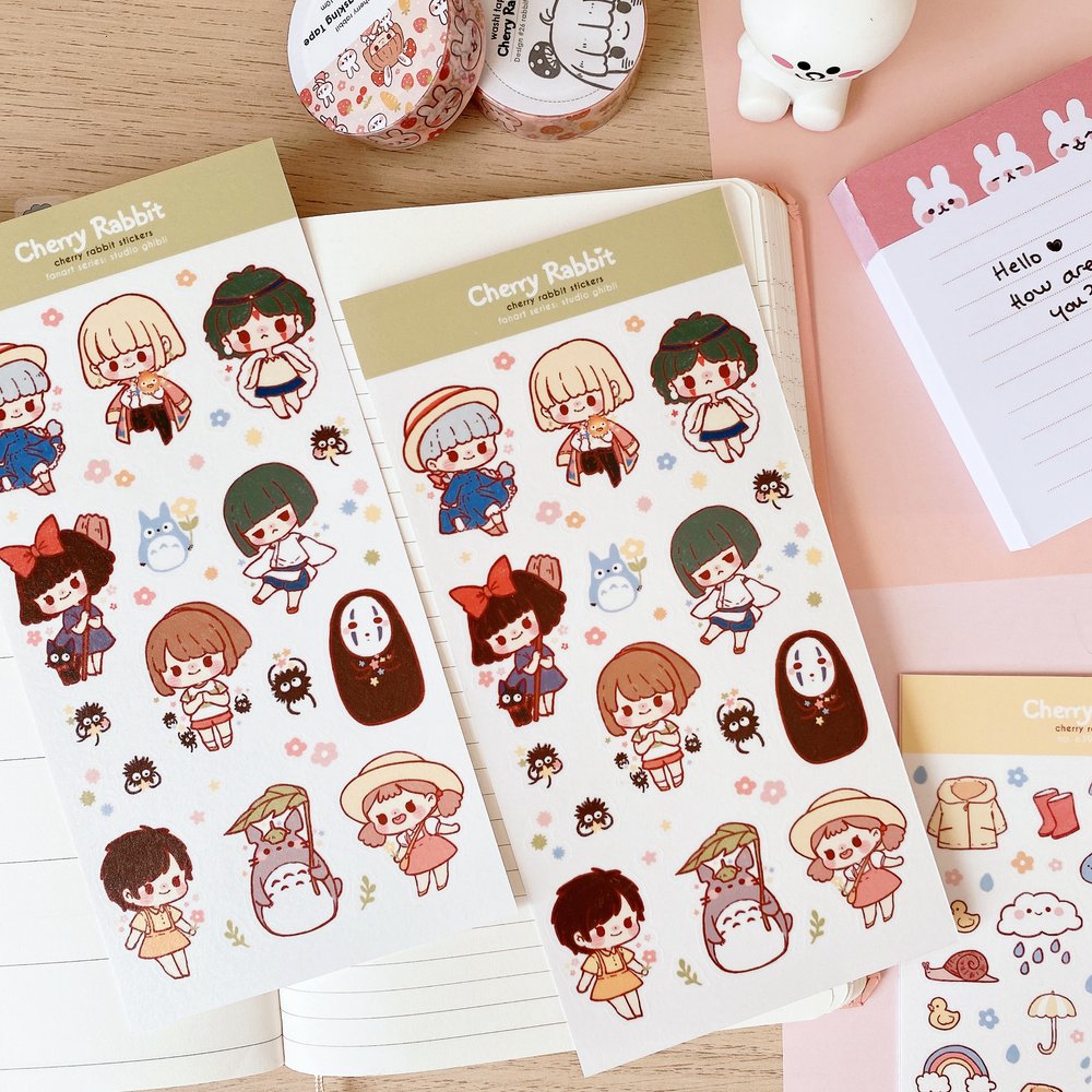 Cherry Rabbit Studio Ghibli Sticker Sheet
