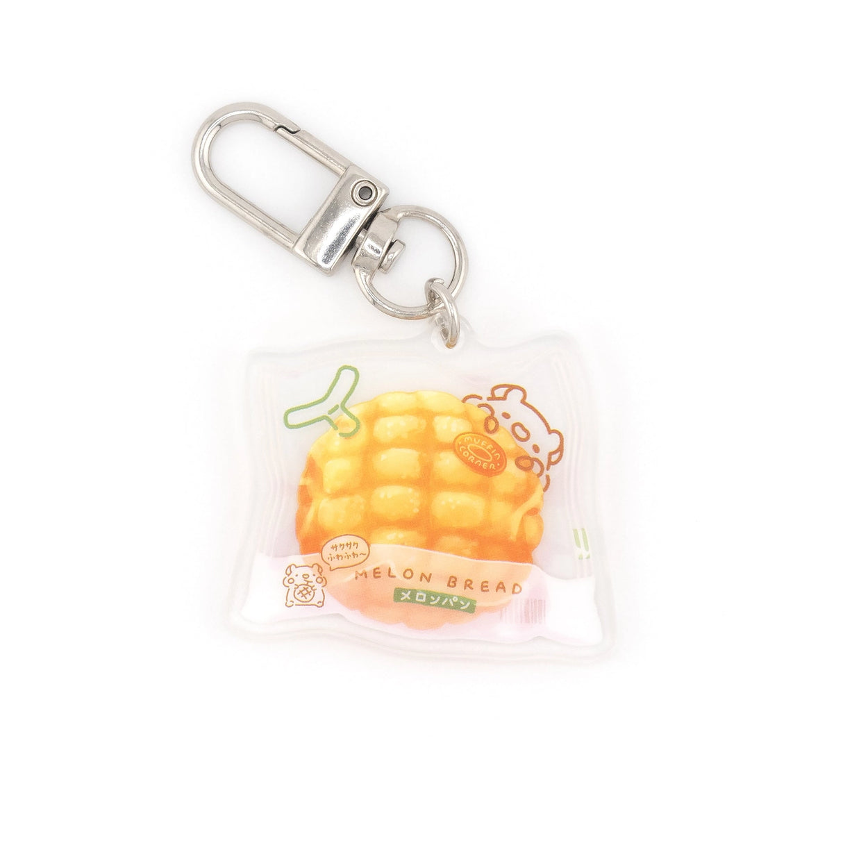 The Konbini (コンビニ) series keychains feature delicious food with cute packaging. This sandwich is full of fresh fruits and cream, packed in a bag with Muffinmaru’s little face.
Details:
Approximate Dimensions: 1.5” x 1.9” (3.9cm x 4.9cm
Material: Acrylic
Double-sided
Comes with 1 Keychain