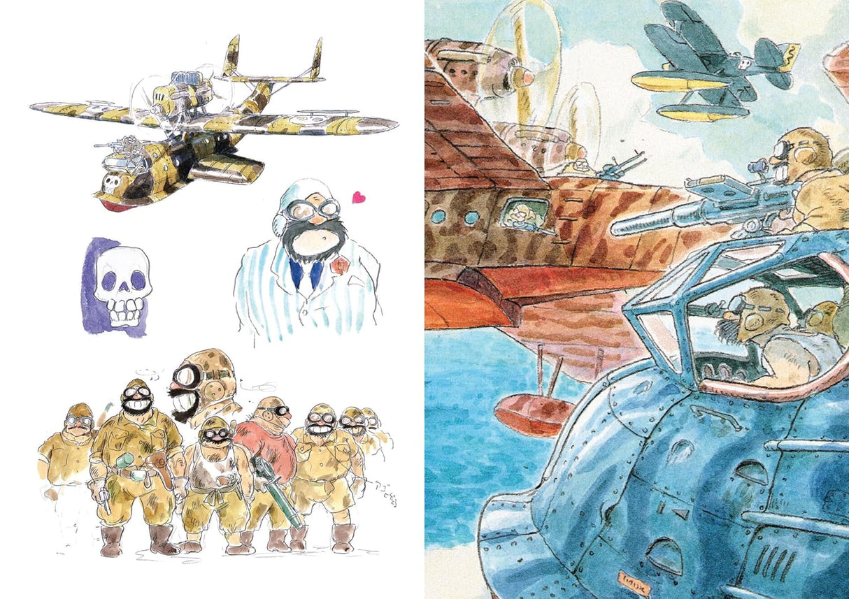 Take to the skies with this handy journal featuring rarely-seen concept art from Porco Rosso, Studio Ghibli's fantasy film about a bounty hunter under a mysterious spellÑand his ace flying adventures.
Complete with full-color artwork on the front and back covers, five interior spreads of concept art, and spot illustrations throughout, this journal is the perfect keepsake for Studio Ghibli fans and animation enthusiasts of all ages.