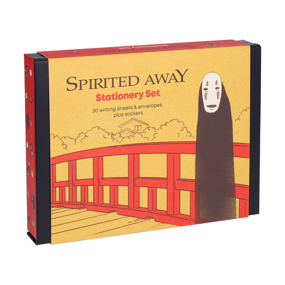 Add a touch of magic and whimsy to your correspondence with this stationery set featuring beloved characters from Spirited Away, Studio Ghibli’s award-winning film about a young girl’s journey through the spirit realm.
This set includes 30 letter-writing sheets (6 unique designs) featuring iconic characters and scenes from the film, 30 coordinating envelopes, plus 70 stickers.
