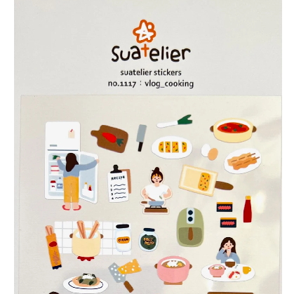 Bring cozy kitchen vibes to your journal, planner, or creative projects with this charming Suatelier sticker sheet. Designed with the warm, whimsical style Suatelier is loved for, this sheet captures everyday cooking moments—perfect for food lovers, vloggers, and anyone who enjoys documenting life’s simple pleasures.
• This package includes 1 sheet of sticker
• Package measures approx. 8" x 3.5"