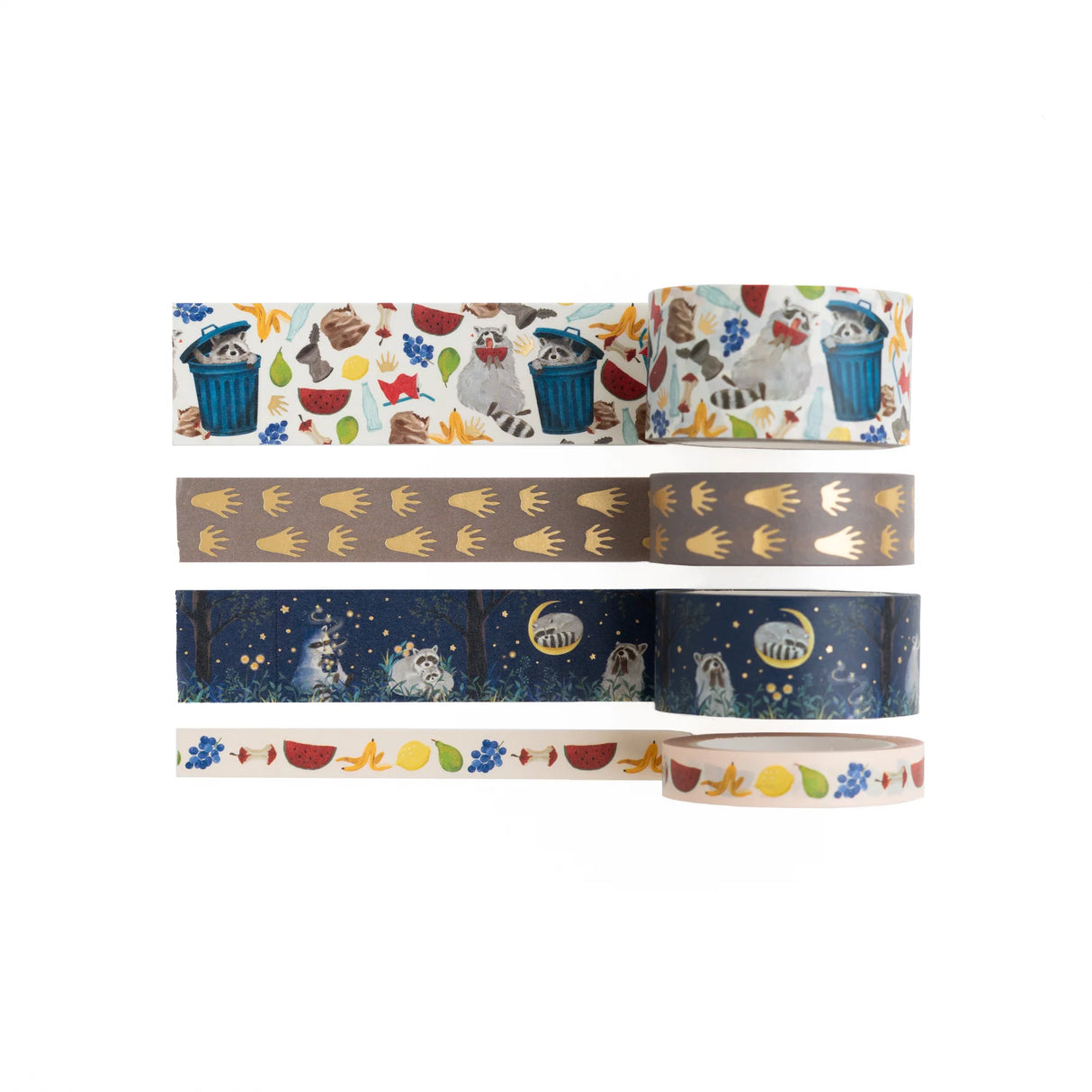 Archer and Olive Radiant Raccoon Washi Tape Set