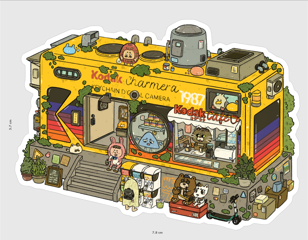 Sushiboiiiyy - Camera Cafe Vinyl Sticker
Die cut stickers are roughly 3x3" and are laminated with a Matte finish.