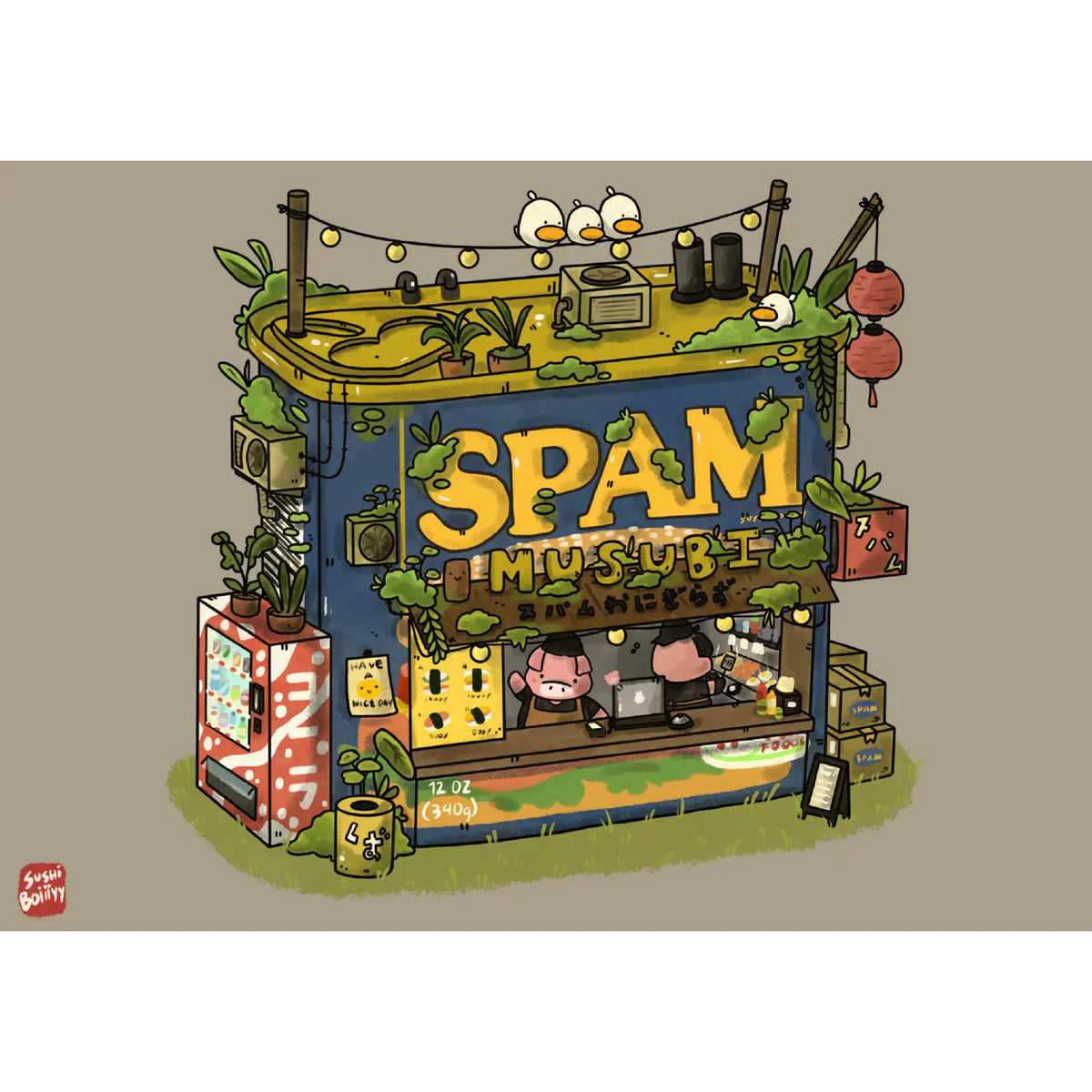 Sushiboiiiyy - Spam Postcard
Size: 4x6
Printed on 12pt paper.
Front and back printing.
Comes with plastic sleeves.