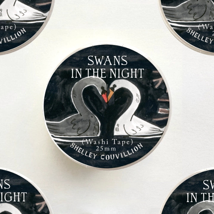 Shelley Couvillion - Swans in the Night Washi Tape