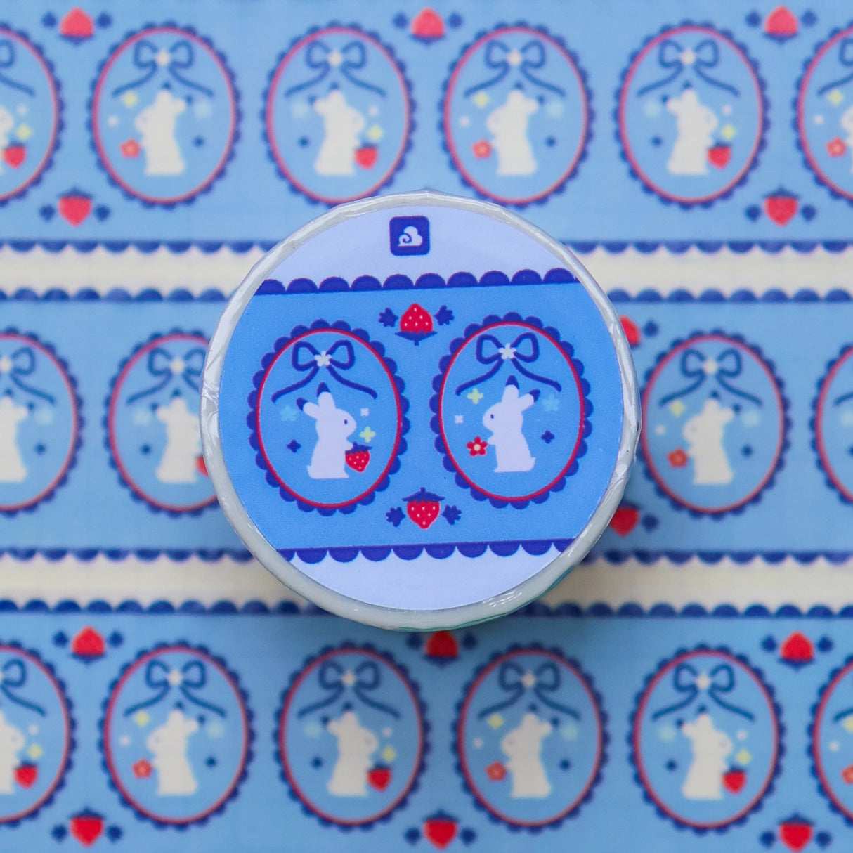 Sweet Blue Ribbon Washi Tape
Full color washi tape
Width: 30mm or 1.2 in
Length: 5m or 16 ft
Designed in San Jose, California
©Thousandskies