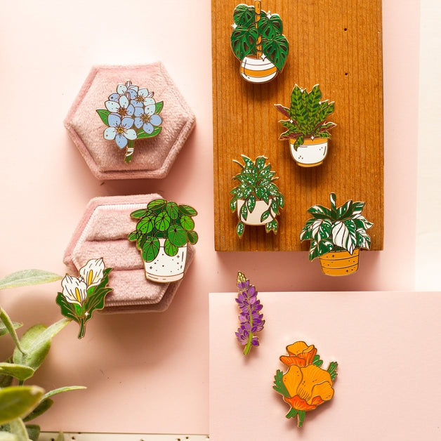 Swiss Cheese Plant Enamel Pin