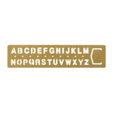 Traveler's Company Brass Template Bookmark Alphabet