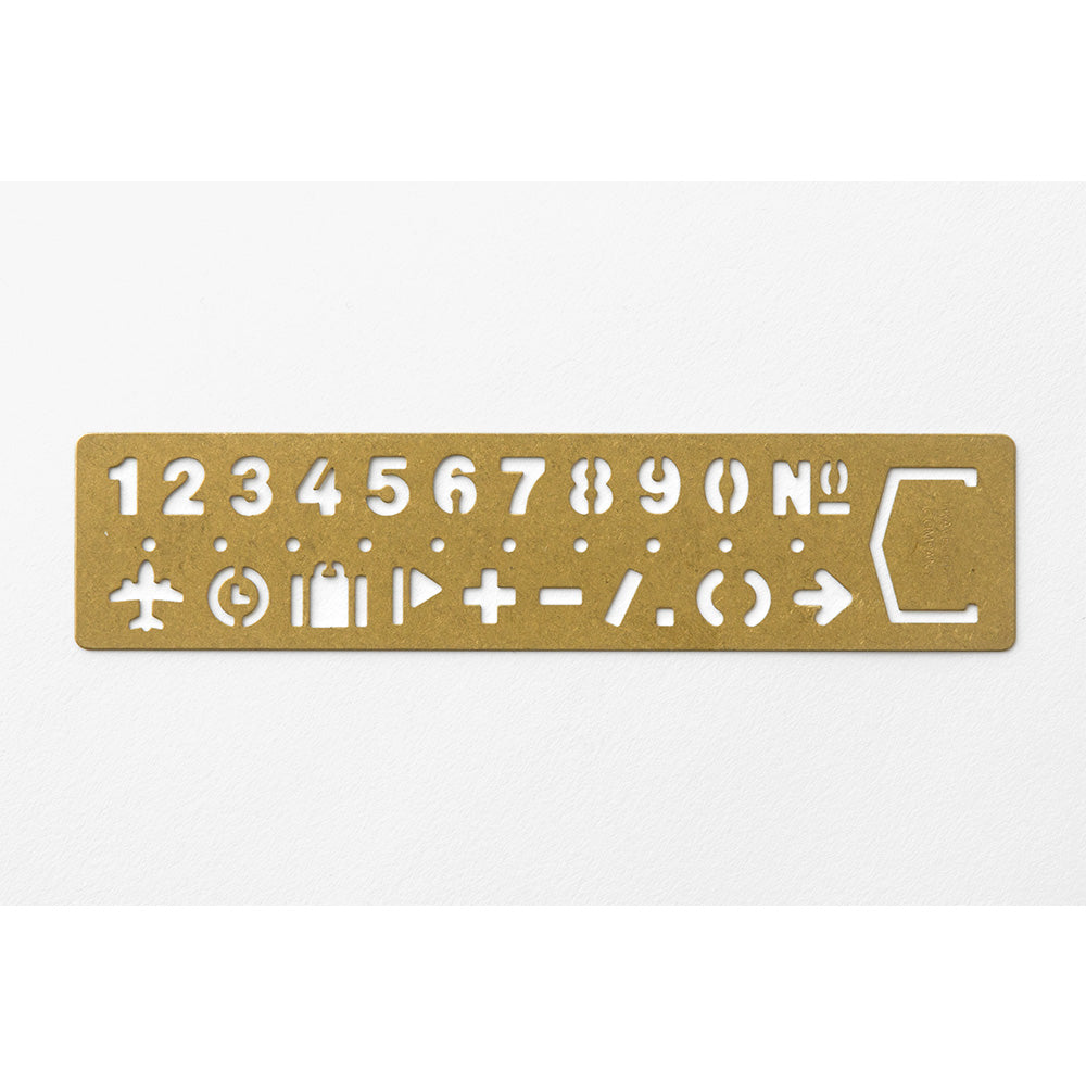 TRAVELER'S COMPANY Brass Template Bookmark Number