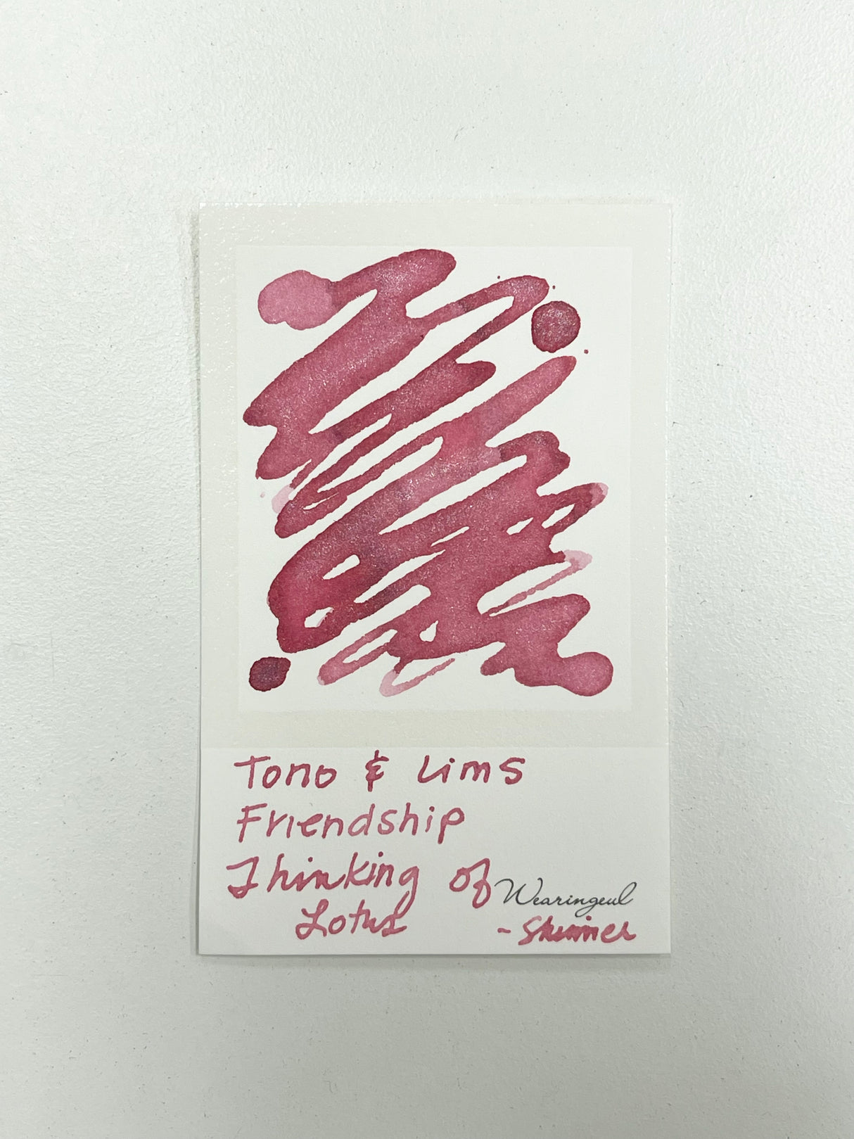 Ink swatch of TONO & LIMS - Friendship Series Lotus Thoughts Ink