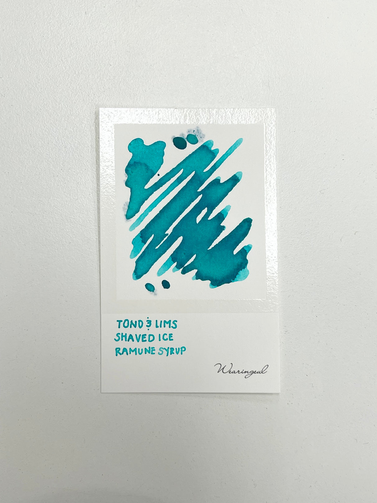 Ink swatch for TONO & LIMS - Shaved Ice Ramune Syrup Ink