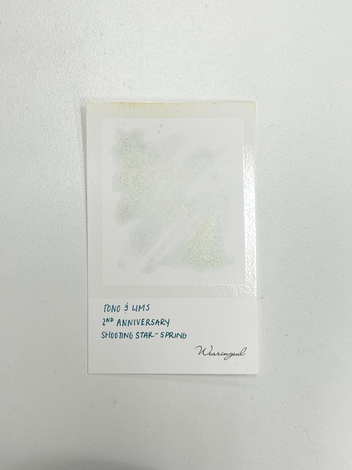 Ink swatch for TONO & LIMS 2nd Anniversary Shooting Star Spring Ink