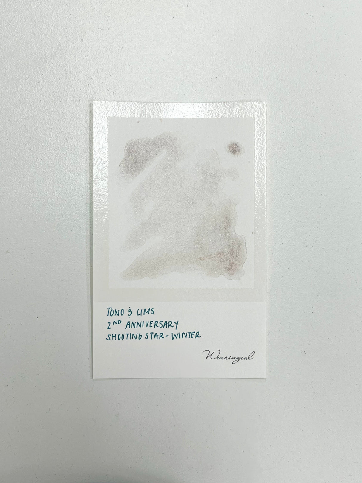 Ink swatch for TONO & LIMS 2nd Anniversary Shooting Star Winter Ink