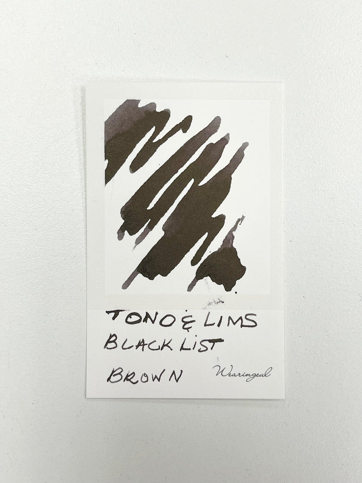 Ink swatch for TONO & LIMS BLACK LIST Brown Ink