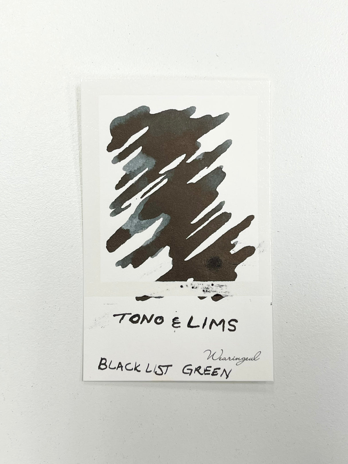 Ink swatch for TONO & LIMS BLACK LIST Green Ink
